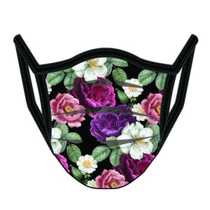 PRINTED FLORAL - ACCORDION MASK W/FILTER POCKET