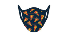 Load image into Gallery viewer, PRINTED PIZZA - ACCORDION MASK W/FILTER POCKET