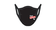 Load image into Gallery viewer, PRINTED GRAPHIC - &quot;LIKE &amp; SUBSCRIBE&quot;- BASIC BINDING MASK [PRE-ORDER]