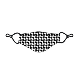 PRINTED HOUNDSTOOTH - CORDLOCK PROTECTIVE FACE MASK [PRE-ORDER]