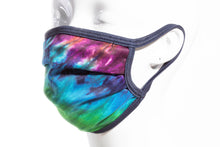 Load image into Gallery viewer, PRINTED RAINBOW TIE DYE - ACCORDION MASK W/FILTER POCKET