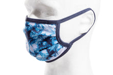 Load image into Gallery viewer, PRINTED TIE DYE BLUE - ACCORDION MASK W/FILTER POCKET