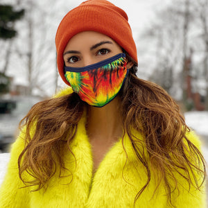 PRINTED TIE DYE - CORDLOCK PROTECTIVE FACE MASK