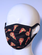 Load image into Gallery viewer, PRINTED PIZZA - ACCORDION MASK W/FILTER POCKET